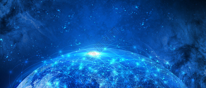 信息服务平台蓝色大数据科技背景设计图片