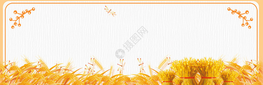 花草藤蔓边框秋季背景图设计图片