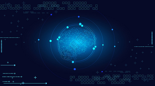 人脑智能科技技术背景图片