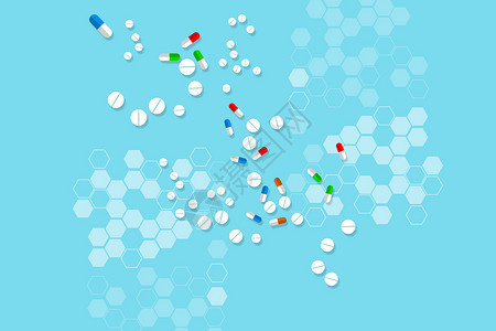 事件背景医疗科技药物药片设计图片