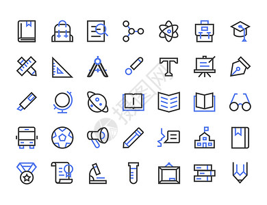 教育矢量图标合辑高清图片