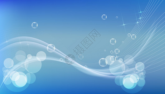 蓝色透明水波纹流体背景设计图片