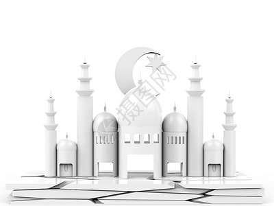 伊斯兰建筑简约抽象建筑背景设计图片