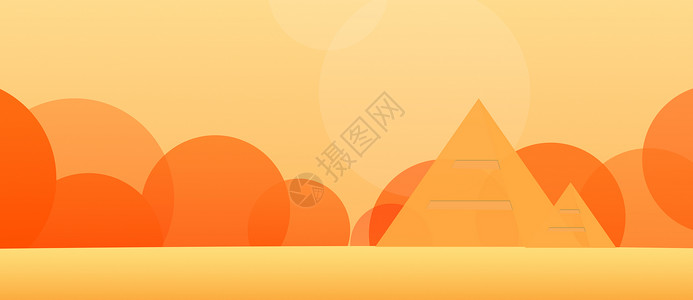 秋天围棋素材金字塔天气插画背景设计图片