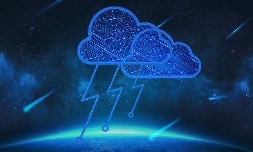云数据电路科技背景图片