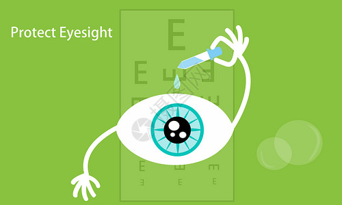 眼型抽象保护视力插画