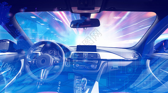 暴雨开车未来智能化驾驶舱设计图片