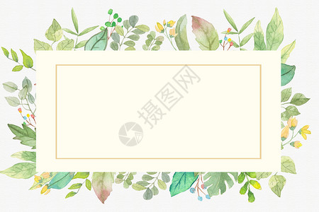 手绘花卉装饰框高清图片