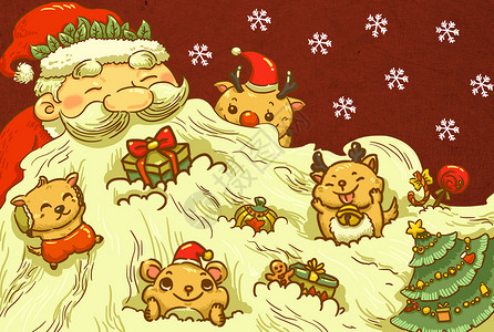 圣诞节插画renwu封面图片素材