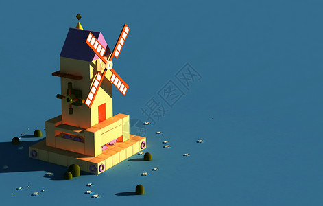 小塔风车小屋设计图片