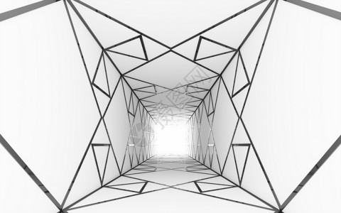 建筑支架三维空间几何结构背景设计图片