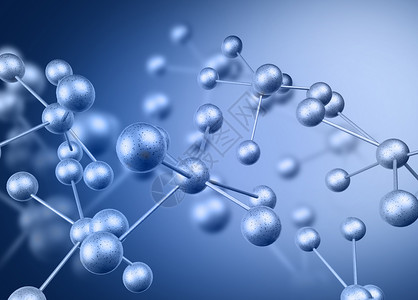 数据分子小球蓝色科技背景设计图片