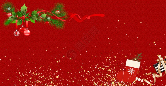 圣诞节红色节日背景背景图片