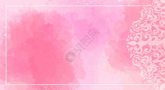 婚礼边框素材水粉水彩背景设计图片