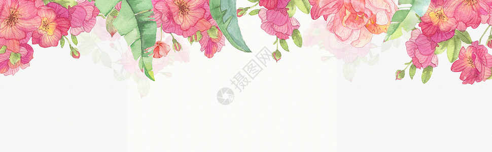 ps碎花素材水彩花卉背景插画