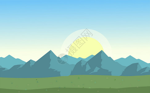 日出山峦背景背景图片
