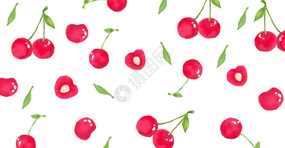 红樱桃背景背景图片