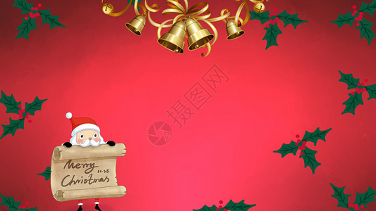 红色圣诞节字体圣诞节快乐背景设计图片
