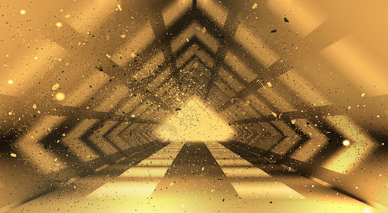 ps菱形素材几何科技黑金背景设计图片