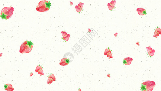 可爱草莓插画水嫩草莓背景设计图片