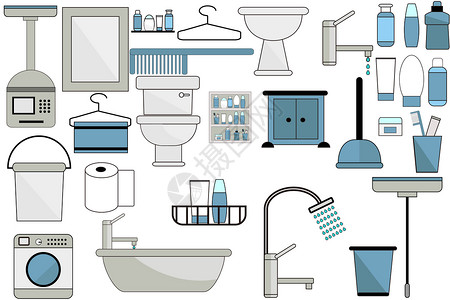 洗衣用品浴室用品设计图片