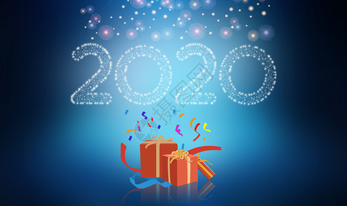 鼠年发财海报2020新年礼物设计图片
