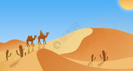 丝绸之路骆驼背景素材高清图片