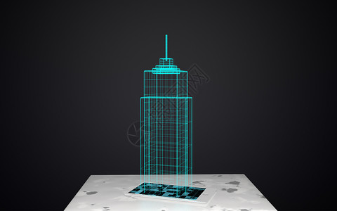 虚拟现实科技手机科技3D全息投影设计图片
