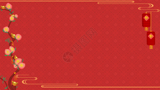 春节背景大红色高清图片素材