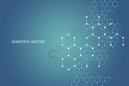 分子成分医疗六角形结构背景设计图片