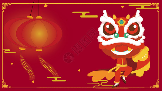 喜庆新年背景中国年高清图片素材