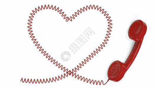 红色电话爱心电话素材北京设计图片
