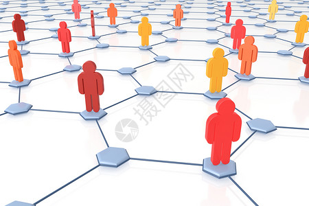 商务系统网络社交联系设计图片