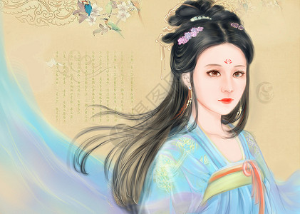 人设古风美女插画