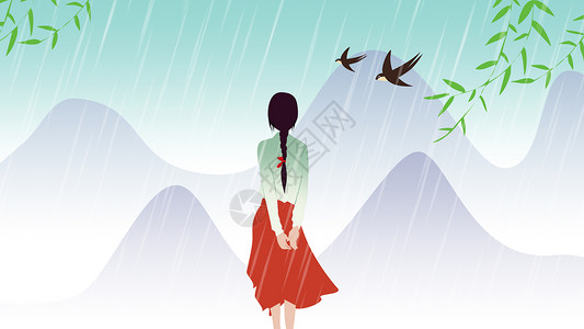 春雨背景图片