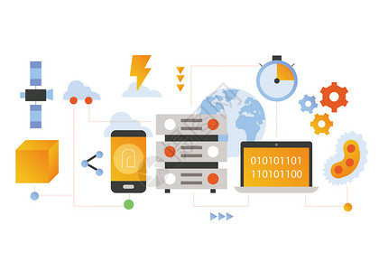 卫星设备科技互联网背景设计图片