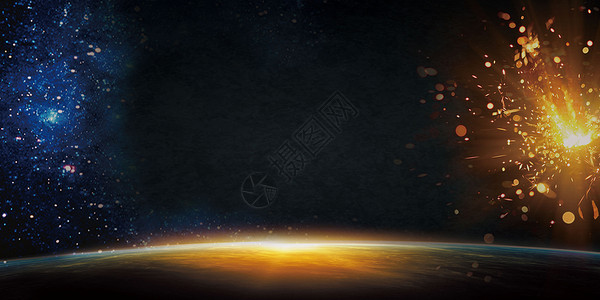黑金地球空间背景背景图片