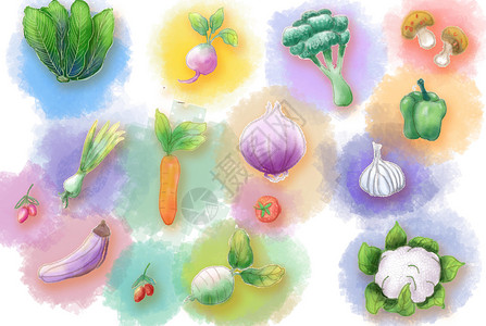 西红柿元素蔬菜插画