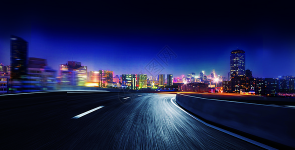 惠州夜景素材汽车海报背景设计图片