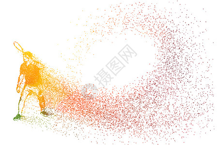网球运动员粒子羽毛球高清图片