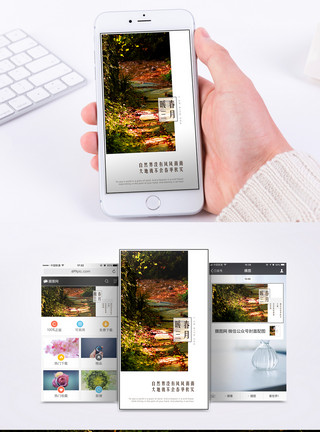 暖春三月春天日签手机海报配图模板