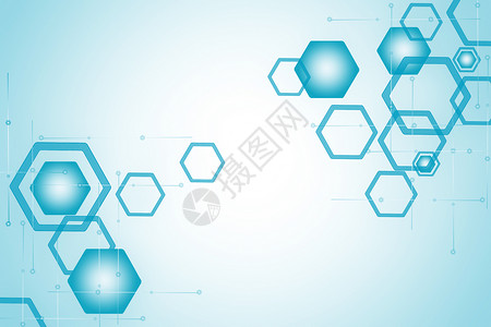 蜂窝形状科技分子结构背景设计图片