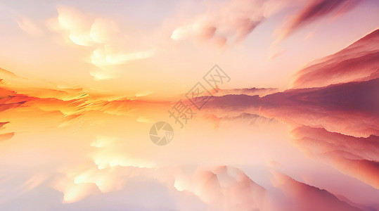 夕阳花创意云彩背景设计图片