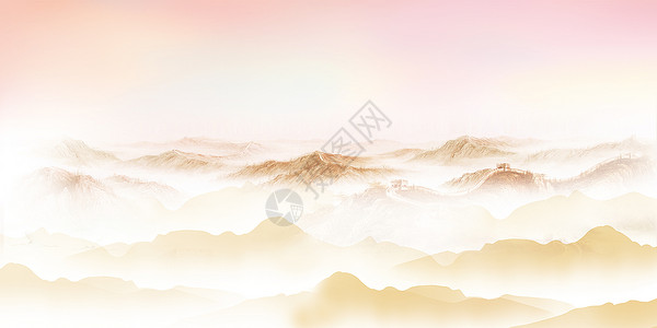 雾炮车中国山川风景设计图片