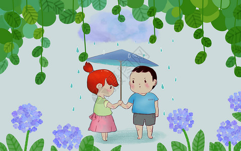谷雨插画图片