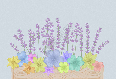 小清新花卉背景素材图片