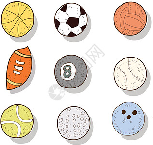 运动球类图标元素图片