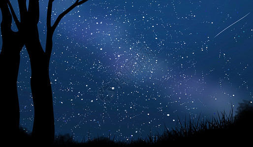 夜空元素星空背景插画