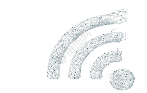 白色信号电话机wifi信息科技背景设计图片