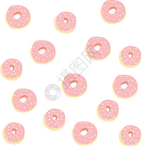 美食背景图甜甜圈元素背景图插画